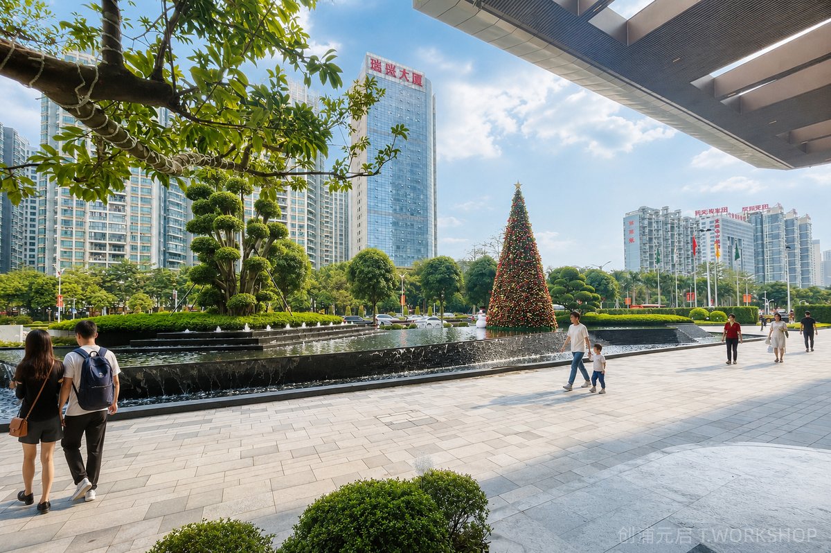 华润南宁香格里拉酒店前场景观景观设计-3-创浦元启