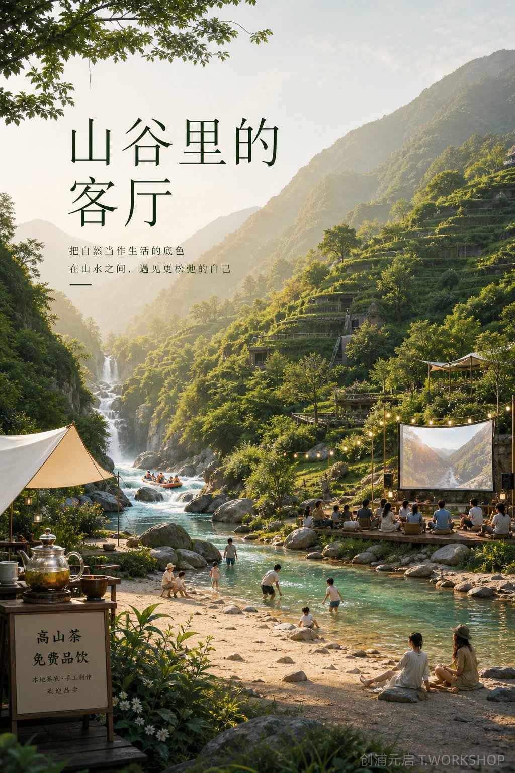 宣传溪口镇峡谷漂流项目景观设计-26-创浦元启