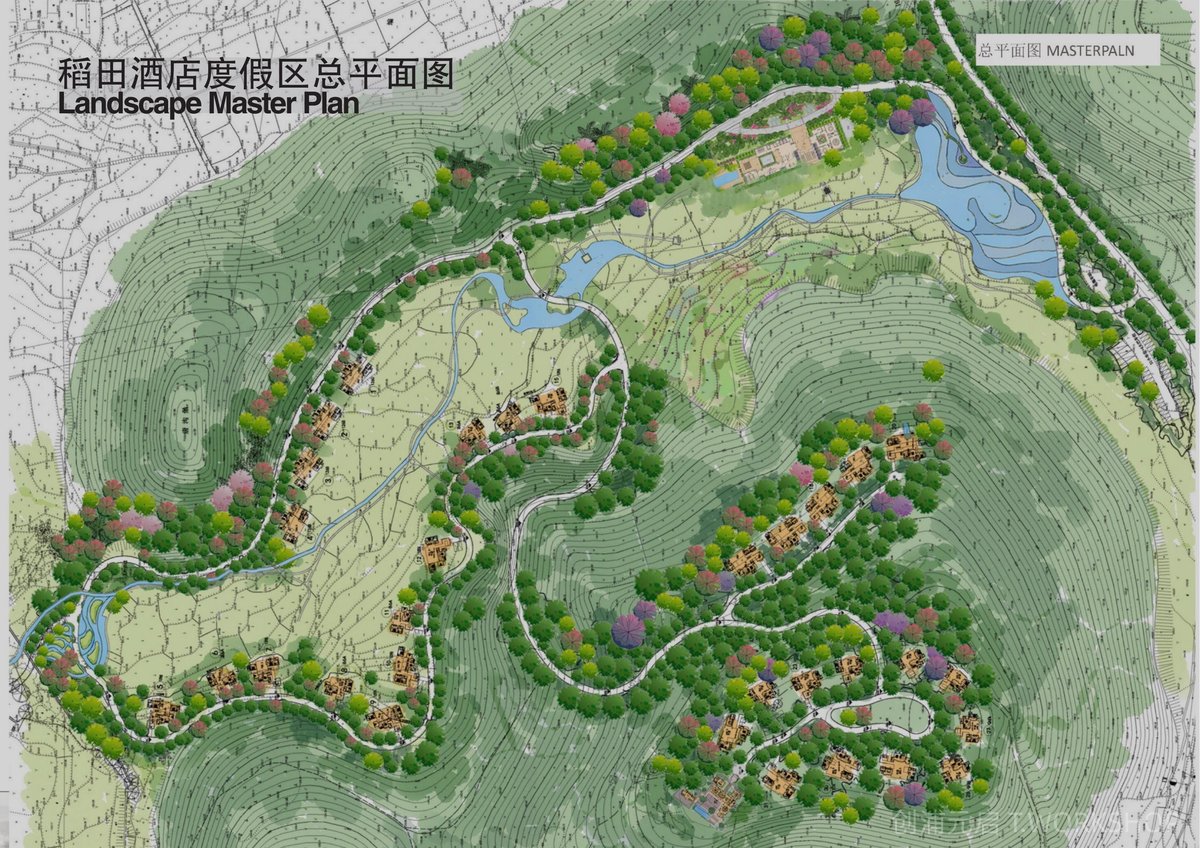 成都洪雅花溪稻田酒店方案景观设计-1-创浦元启